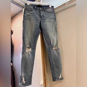 Denim Wash Buckle Jeans